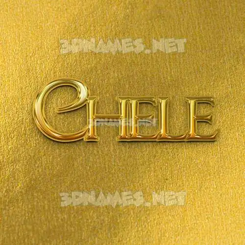 chele in All Gold style - 3D name wallpaper chele in All Gold style - 3D name wallpaper