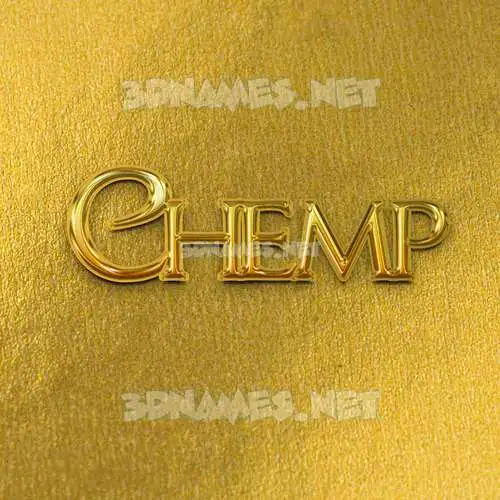 chemp in All Gold style - 3D name wallpaper