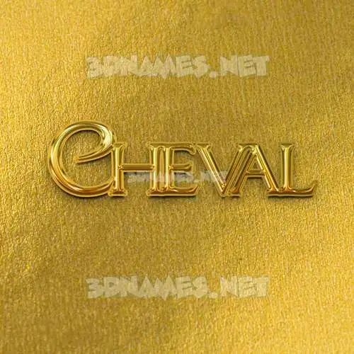 cheval in All Gold style - 3D name wallpaper cheval in All Gold style - 3D name wallpaper