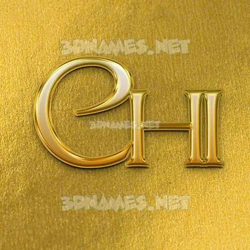 chi in All Gold style - 3D name wallpaper