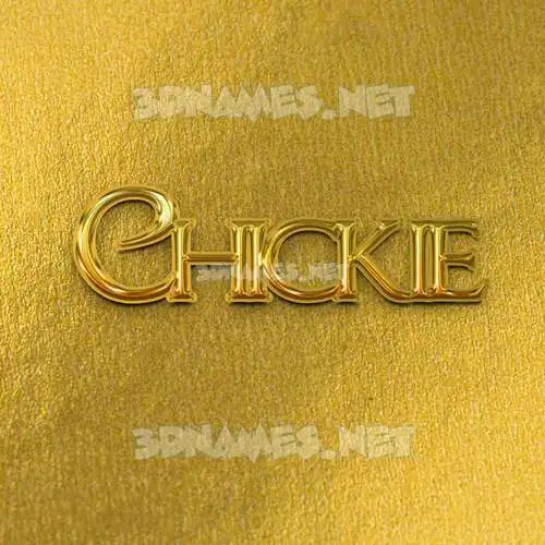 chickie in All Gold style - 3D name wallpaper chickie in All Gold style - 3D name wallpaper