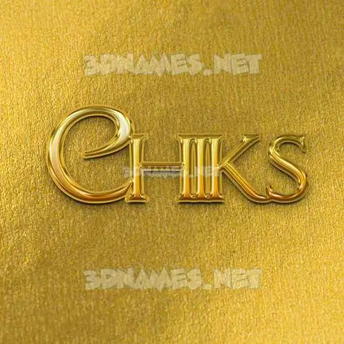 chiks in All Gold style - 3D name wallpaper chiks in All Gold style - 3D name wallpaper