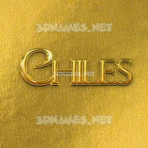 chiles in All Gold style - 3D name wallpaper