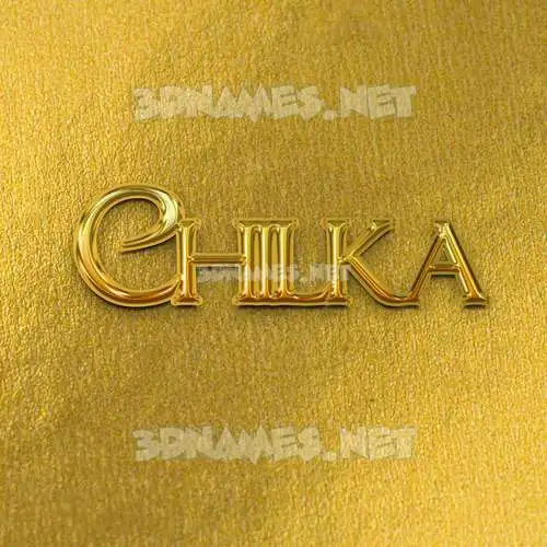 chilka in All Gold style - 3D name wallpaper chilka in All Gold style - 3D name wallpaper