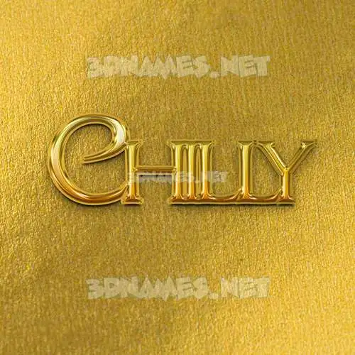 chilly in All Gold style - 3D name wallpaper chilly in All Gold style - 3D name wallpaper