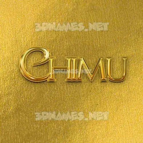 chimu in All Gold style - 3D name wallpaper chimu in All Gold style - 3D name wallpaper