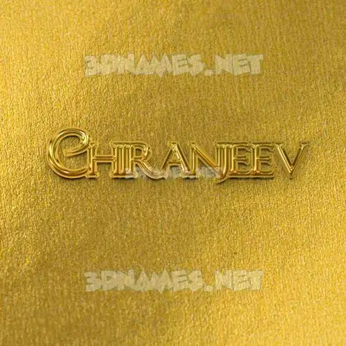 chiranjeev in All Gold style - 3D name wallpaper