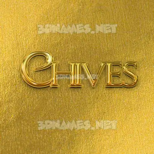 chives in All Gold style - 3D name wallpaper chives in All Gold style - 3D name wallpaper