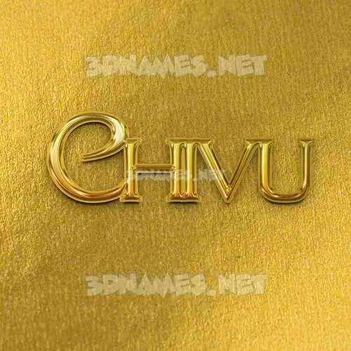 chivu in All Gold style - 3D name wallpaper chivu in All Gold style - 3D name wallpaper