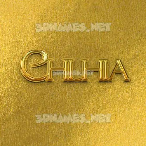 chlhia in All Gold style - 3D name wallpaper chlhia in All Gold style - 3D name wallpaper