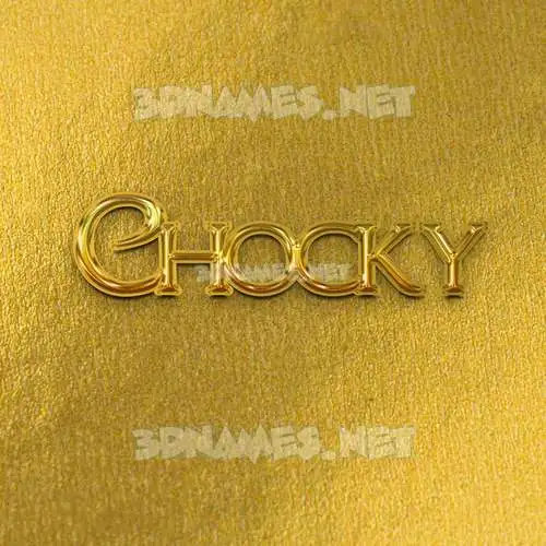 chocky in All Gold style - 3D name wallpaper chocky in All Gold style - 3D name wallpaper