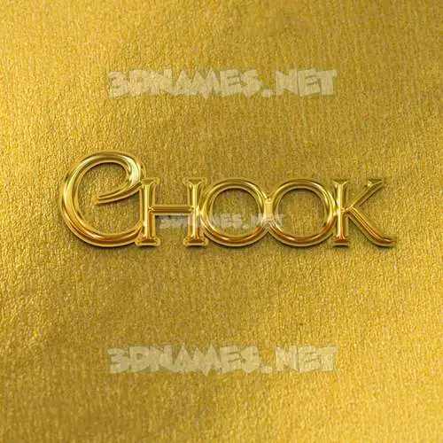 chook in All Gold style - 3D name wallpaper chook in All Gold style - 3D name wallpaper