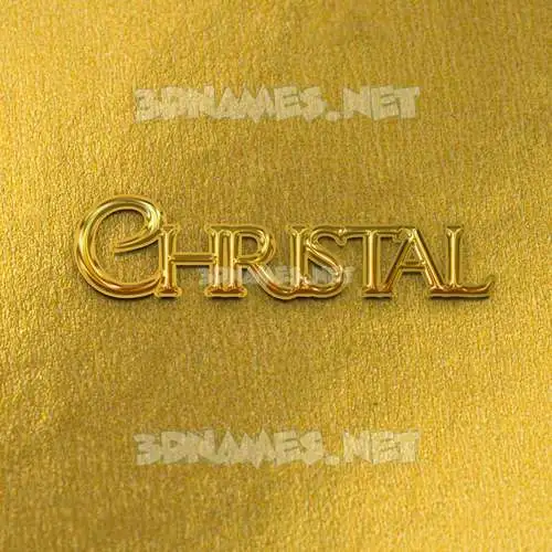 christal in All Gold style - 3D name wallpaper christal in All Gold style - 3D name wallpaper