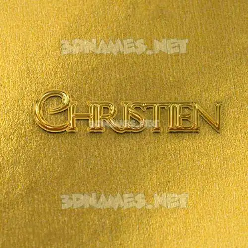 christien in All Gold style - 3D name wallpaper christien in All Gold style - 3D name wallpaper