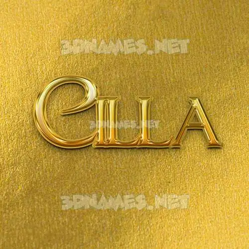 cilla in All Gold style - 3D name wallpaper cilla in All Gold style - 3D name wallpaper