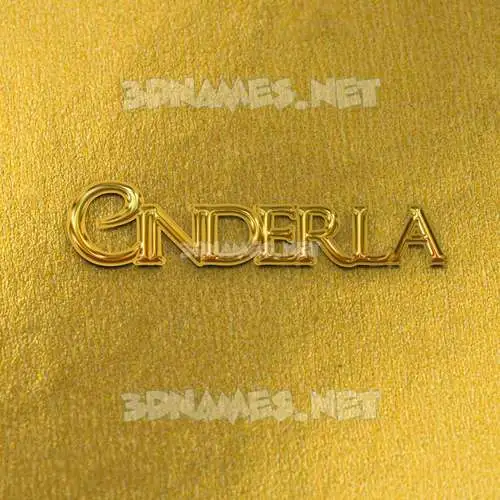 cinderla in All Gold style - 3D name wallpaper cinderla in All Gold style - 3D name wallpaper
