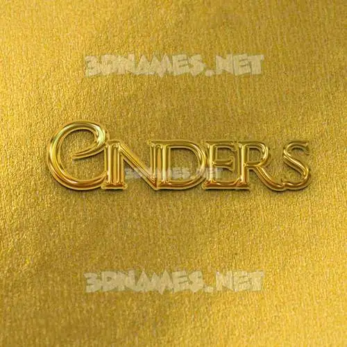 cinders in All Gold style - 3D name wallpaper cinders in All Gold style - 3D name wallpaper