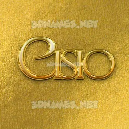 cisio in All Gold style - 3D name wallpaper
