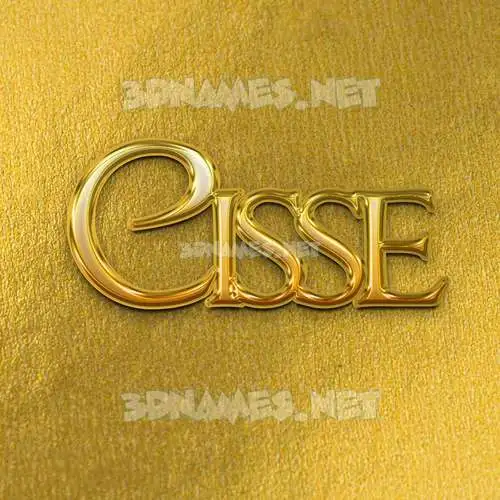 cisse in All Gold style - 3D name wallpaper
