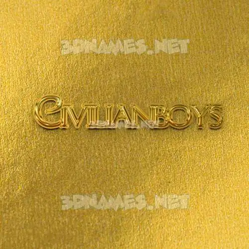 civilianboys in All Gold style - 3D name wallpaper