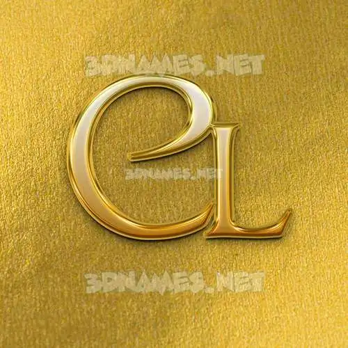 cl in All Gold style - 3D name wallpaper cl in All Gold style - 3D name wallpaper