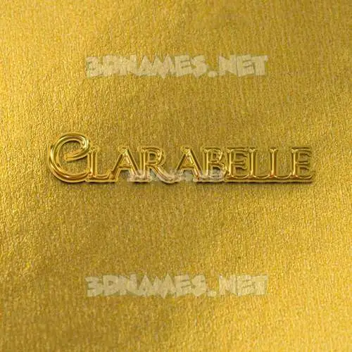clarabelle in All Gold style - 3D name wallpaper
