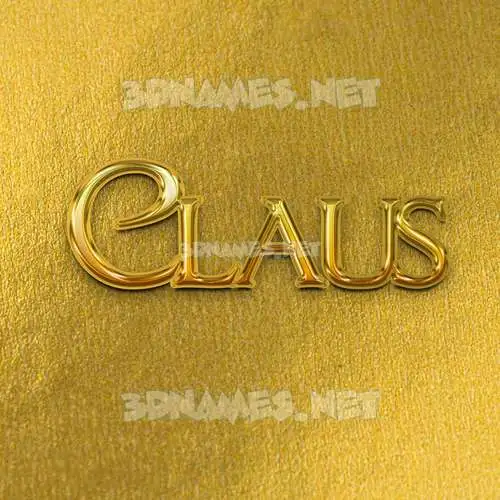 claus in All Gold style - 3D name wallpaper claus in All Gold style - 3D name wallpaper