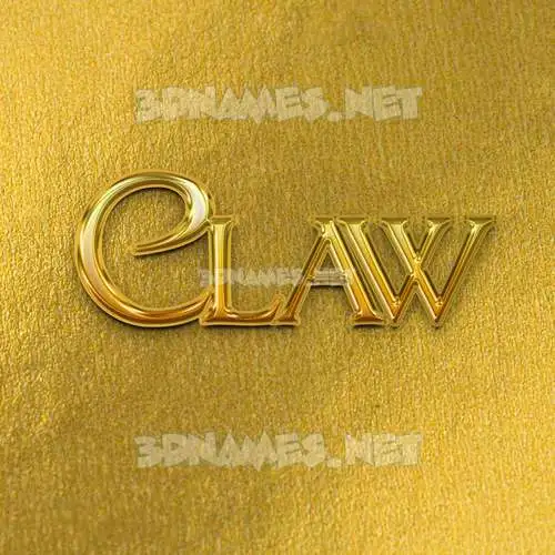 claw in All Gold style - 3D name wallpaper claw in All Gold style - 3D name wallpaper
