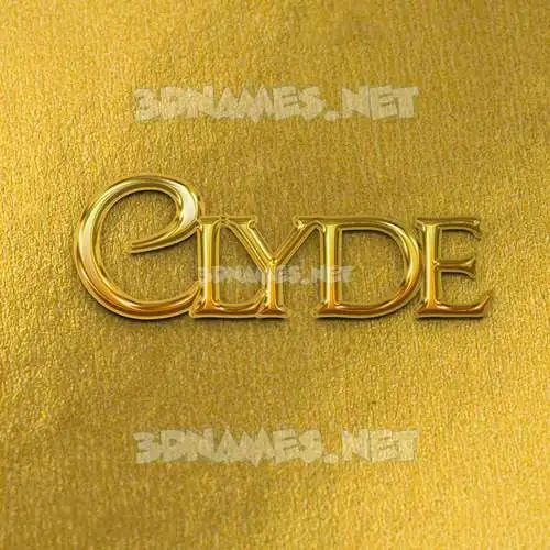 clyde in All Gold style - 3D name wallpaper clyde in All Gold style - 3D name wallpaper