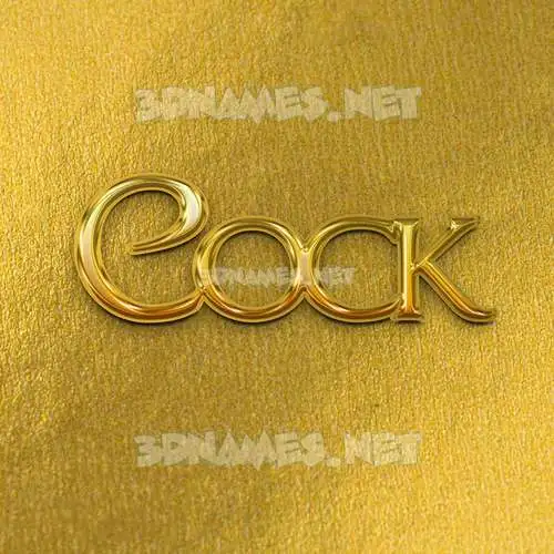 cock in All Gold style - 3D name wallpaper