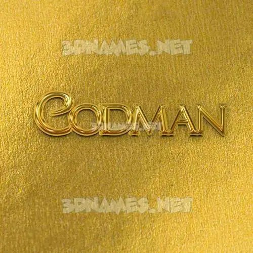 codman in All Gold style - 3D name wallpaper