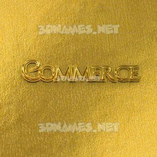 commerce in All Gold style - 3D name wallpaper