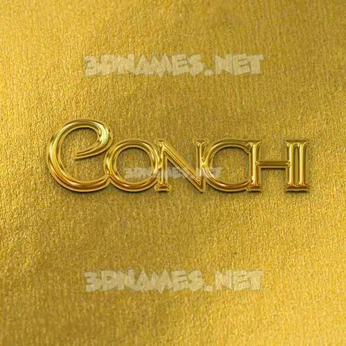 conchi in All Gold style - 3D name wallpaper