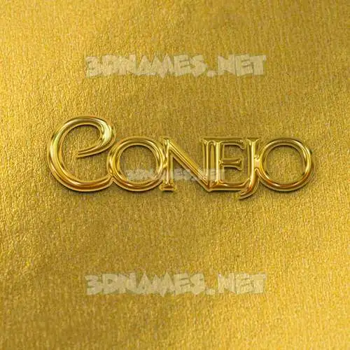 conejo in All Gold style - 3D name wallpaper conejo in All Gold style - 3D name wallpaper