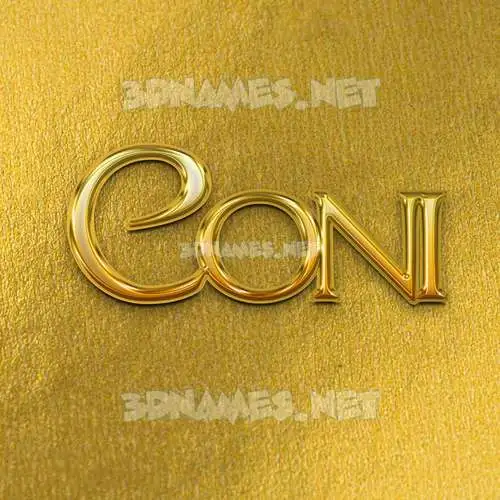 coni in All Gold style - 3D name wallpaper coni in All Gold style - 3D name wallpaper