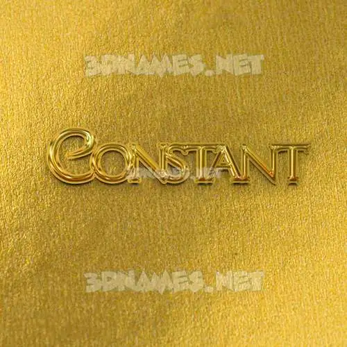 constant in All Gold style - 3D name wallpaper
