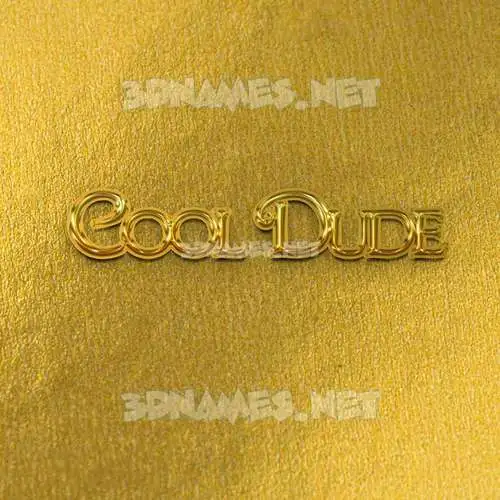 cool dude in All Gold style - 3D name wallpaper cool dude in All Gold style - 3D name wallpaper