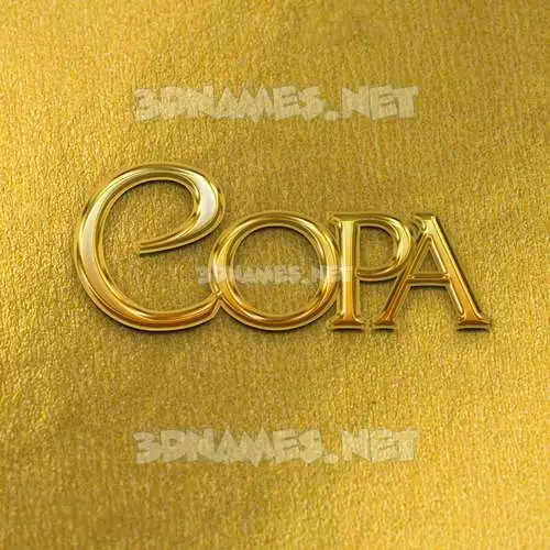 copa in All Gold style - 3D name wallpaper copa in All Gold style - 3D name wallpaper