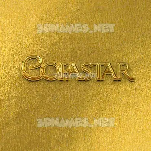 copastar in All Gold style - 3D name wallpaper