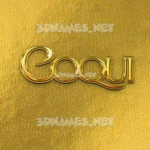 coqui in All Gold style - 3D name wallpaper coqui in All Gold style - 3D name wallpaper