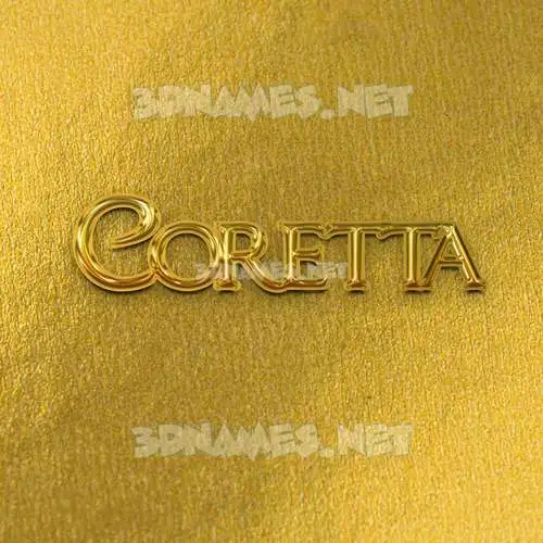 coretta in All Gold style - 3D name wallpaper coretta in All Gold style - 3D name wallpaper