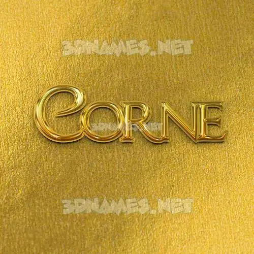 corne in All Gold style - 3D name wallpaper corne in All Gold style - 3D name wallpaper
