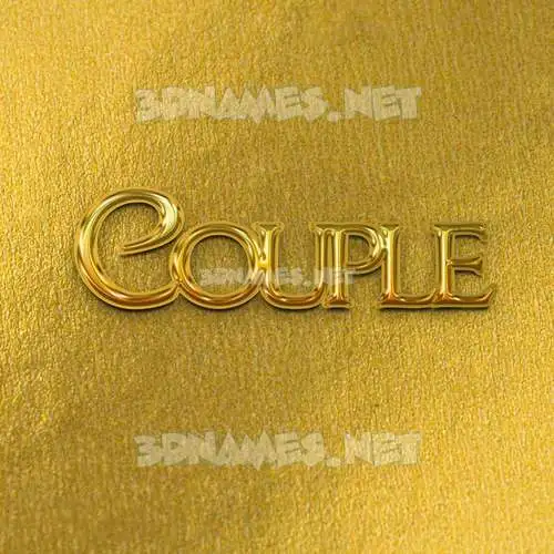 couple in All Gold style - 3D name wallpaper couple in All Gold style - 3D name wallpaper