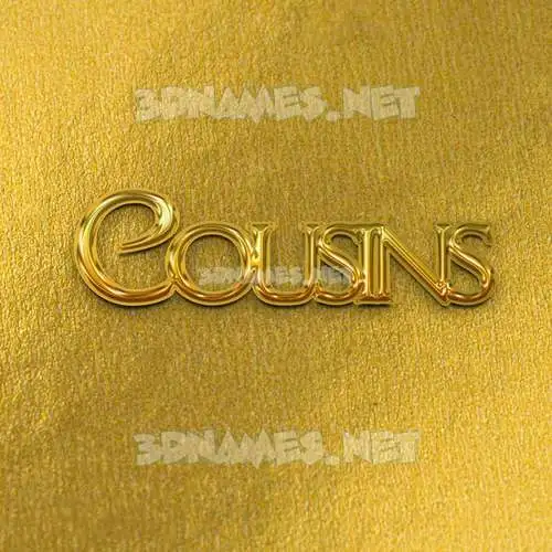cousins in All Gold style - 3D name wallpaper