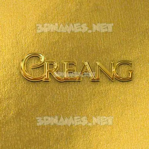 creang in All Gold style - 3D name wallpaper