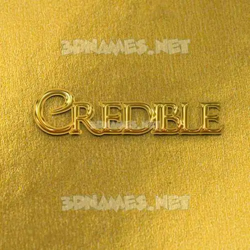 credible in All Gold style - 3D name wallpaper credible in All Gold style - 3D name wallpaper