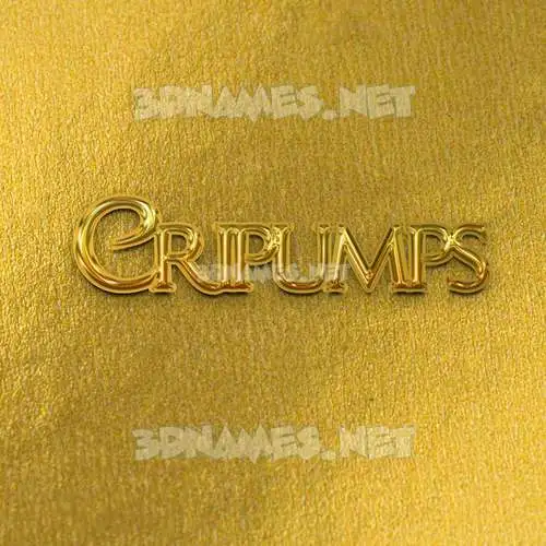 cripumps in All Gold style - 3D name wallpaper