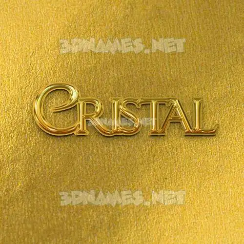 cristal in All Gold style - 3D name wallpaper cristal in All Gold style - 3D name wallpaper