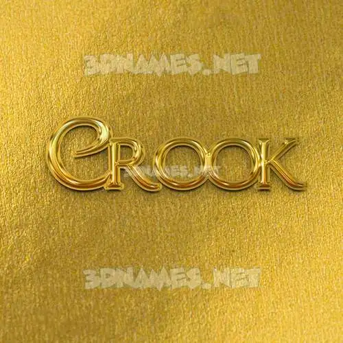 crook in All Gold style - 3D name wallpaper crook in All Gold style - 3D name wallpaper