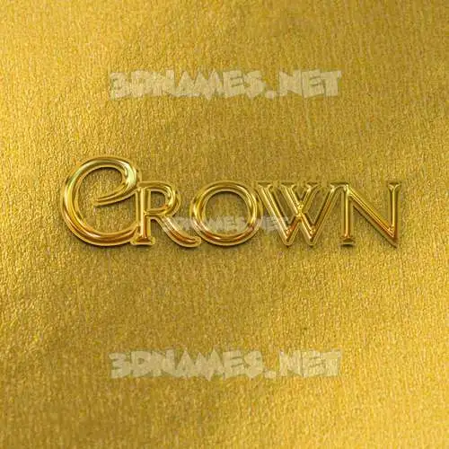 crown in All Gold style - 3D name wallpaper crown in All Gold style - 3D name wallpaper